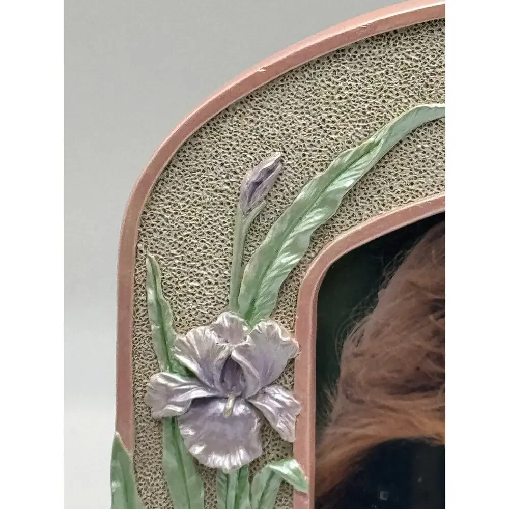 Lavender Floral Ceramic Picture Frame 5x7 Galleria Cottage Decor